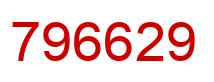 Number 796629 red image