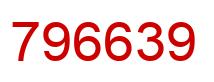 Number 796639 red image