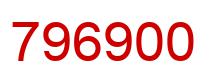 Number 796900 red image