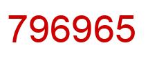 Número 796965 imagen rojo