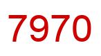 Number 7970 red image