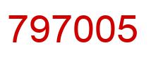 Number 797005 red image