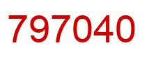 Number 797040 red image