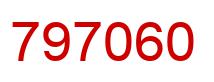 Number 797060 red image