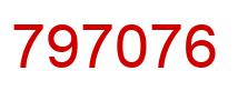 Number 797076 red image