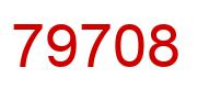 Number 79708 red image