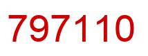 Number 797110 red image