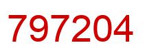 Number 797204 red image