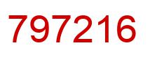 Number 797216 red image