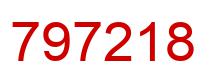Number 797218 red image