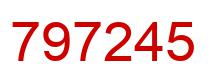 Number 797245 red image