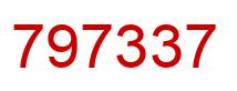 Number 797337 red image