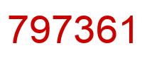 Number 797361 red image