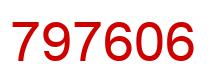 Number 797606 red image