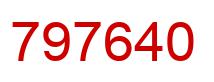 Number 797640 red image