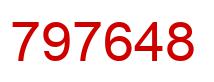 Number 797648 red image