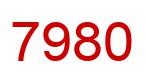 Number 7980 red image
