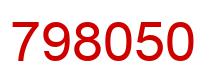 Number 798050 red image