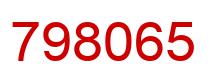 Number 798065 red image