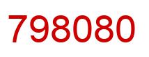 Number 798080 red image