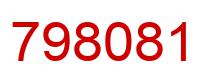 Number 798081 red image
