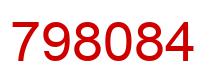 Number 798084 red image