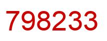 Number 798233 red image