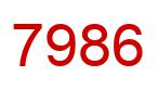 Number 7986 red image