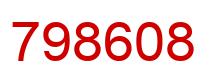 Number 798608 red image
