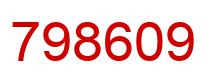 Number 798609 red image