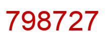 Number 798727 red image