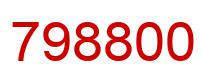 Number 798800 red image
