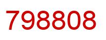 Number 798808 red image