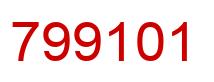 Número 799101 imagen rojo