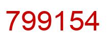 Número 799154 imagen rojo