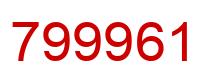 Number 799961 red image