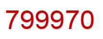 Number 799970 red image