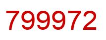 Number 799972 red image