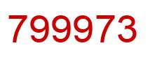 Number 799973 red image