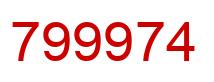 Number 799974 red image