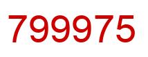 Number 799975 red image