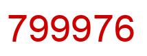 Number 799976 red image