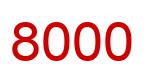 Number 8000 red image