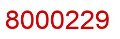 Number 8000229 red image