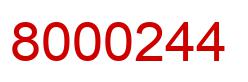 Number 8000244 red image