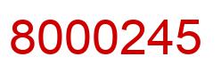 Number 8000245 red image