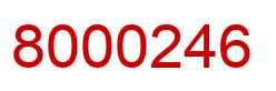 Number 8000246 red image