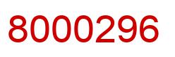 Number 8000296 red image