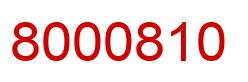 Number 8000810 red image