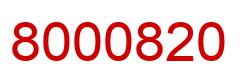 Number 8000820 red image